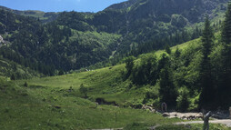Blick ins Tal - Aussichtsbank | © Kleinwalsertal Tourismus eGen Aussichtsbank mit Panoramablick im Kleinwalsertal | © Kleinwalsertal Tourismus eGen
