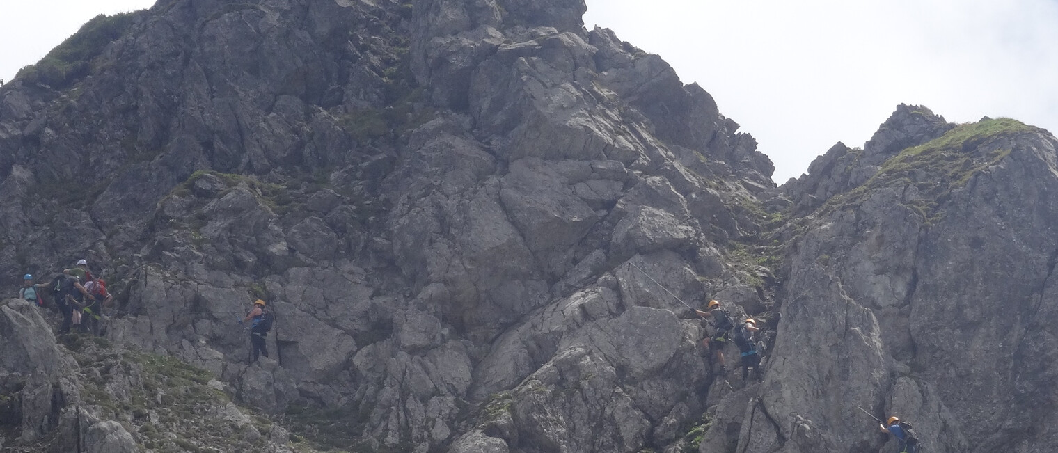 Blick auf den Kanzelwandgipfel | © Kleinwalsertal Tourismus eGen | @Via Ferrata