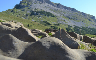 Der Hohe Ifen mit dem typischen Schrattenkalk | © Kleinwalsertal Tourismus eGen