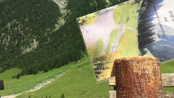Terrassenaussicht von Bernhard's Gemstelalpe | © Kleinwalsertal Tourismus eGen Terrassenaussicht von Bernhard's Gemstelalpe | © Kleinwalsertal Tourismus eGen