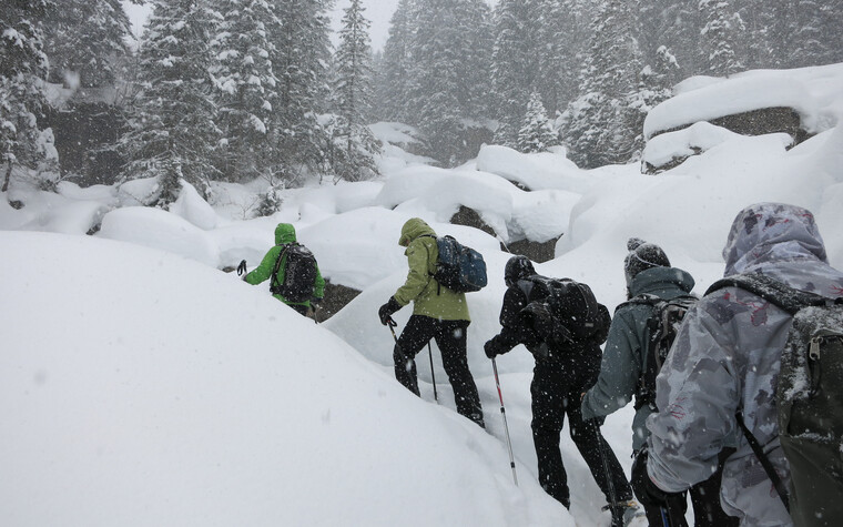 Geführte Schneeschuhtour  | ©  Kleinwalsertal Tourismus eGen | Fotograf: Antje Pabst