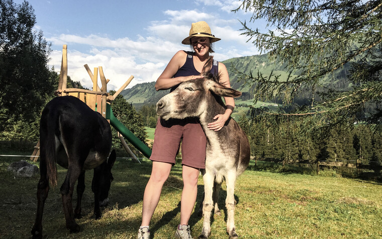 Esel zum Liebhaben | © Kleinwalsertal Tourismus | Fotograf: Carolin Schratt