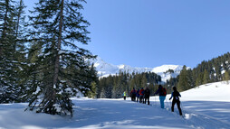 Schneeschuhtour Schwarzwassertal | © Kleinwalsertal Tourismus | Fotograf: Katharina Kleiter Schneeschuhtour Schwarzwassertal | © Kleinwalsertal Tourismus | Fotograf: Katharina Kleiter