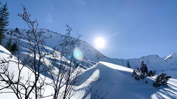 Schneeschuhtour Schwarzwassertal | © Kleinwalsertal Tourismus | Fotograf: Katharina Kleiter Schneeschuhtour Schwarzwassertal | © Kleinwalsertal Tourismus | Fotograf: Katharina Kleiter