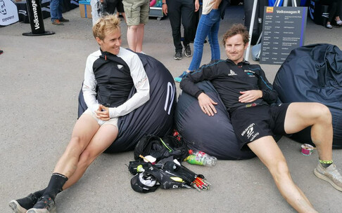 David Kögler & Daniel Jochum beim  Dynafit Transalpine Run powered by Volkswagen R 2021 | © Kleinwalsertal Tourismus eGen