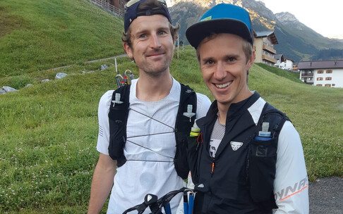 David Kögler & Daniel Jochum beim  Dynafit Transalpine Run powered by Volkswagen R 2021 | © Kleinwalsertal Tourismus eGen