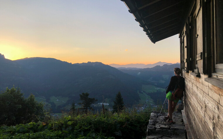 Sonnenuntergang mit Blick auf das Kleinwalsertal | © Kleinwalsertal Tourismus eGen